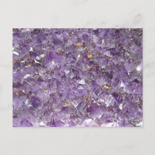 Carte Postale Pierre de cristal violet d'améthyste (Devant)