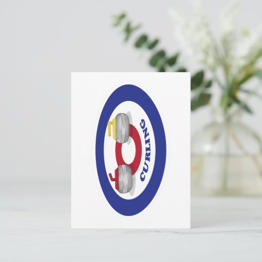 Carte Postale Pierre de curling (Debout devant)