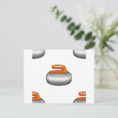 Carte Postale Pierre de curling Emoji (Debout devant)