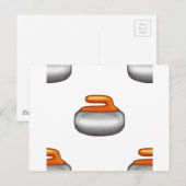 Carte Postale Pierre de curling Emoji (Devant / Derrière)