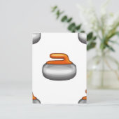 Carte Postale Pierre de curling Emoji (Debout devant)