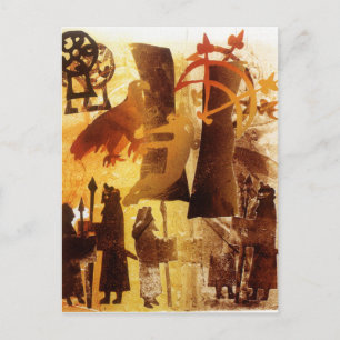 Carte Postale Pierre de garde et symboles