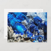 Carte Postale Pierre de marbre bleu élégant (Devant / Derrière)