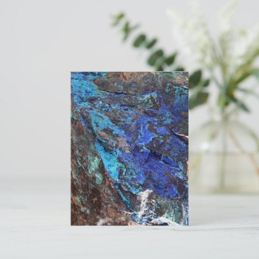 Carte Postale Pierre de marbre bleu élégant (Debout devant)