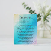 Carte Postale Pierre de naissance de décembre Turquoise (Debout devant)