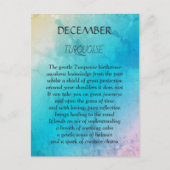 Carte Postale Pierre de naissance de décembre Turquoise (Devant)