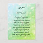 Carte Postale Pierre de naissance de mai Emeraude (Devant)