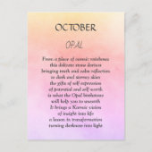 Carte Postale Pierre de naissance d'octobre Opale (Devant)