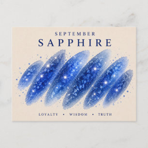 Carte Postale Pierre de naissance Saphir de Septembre