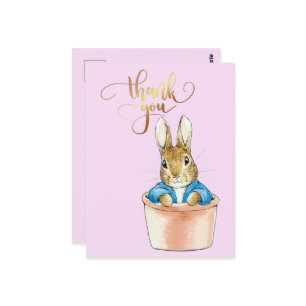 Carte Postale Pierre le lapin assis dans un pot