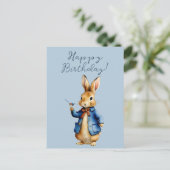 Carte Postale Pierre le lapin avec Joyeux Anniversaire Wren (Debout devant)