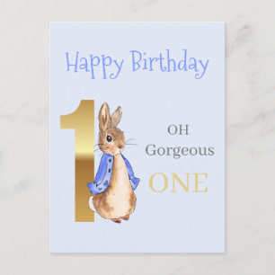 Carte Postale Pierre le lapin Premier anniversaire