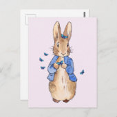 Carte Postale Pierre les papillons bleus du lapin (Devant / Derrière)