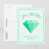 Carte Postale Pierre précieuse émeraude. Bijouterie. 55e anniver (Devant / Derrière)