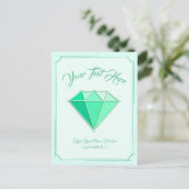 Carte Postale Pierre précieuse émeraude. Bijoux. 55e anniversair (Debout devant)