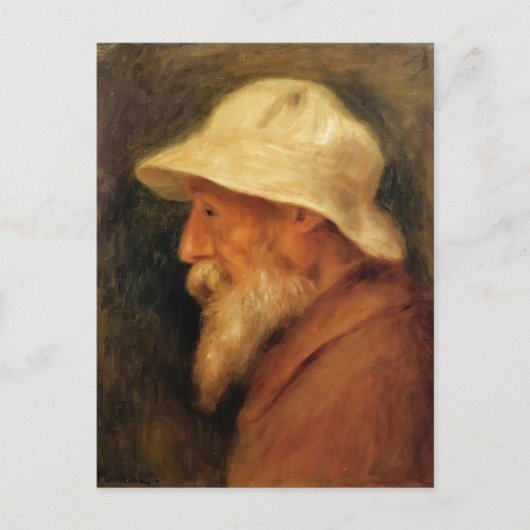 Carte Postale Pierre Renoir - Autoportrait avec un Casquette bla (Devant)