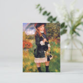 Carte Postale Pierre Renoir : Jeune fille avec un parasol (Debout devant)