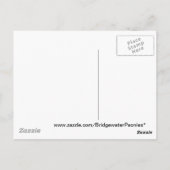 Carte Postale Pierre rose lavande avec pivoines de Fuschia (Dos)