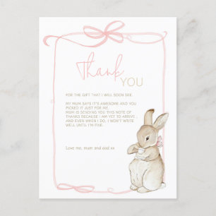Carte Postale Pierre rose le lapin Beatrix Potter Baby shower