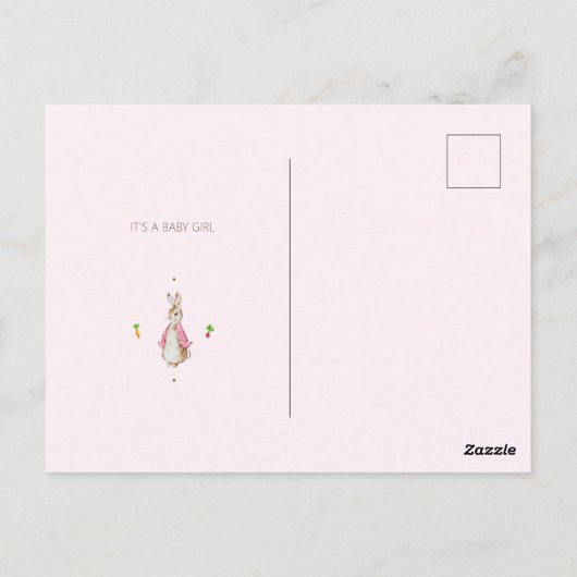 Carte Postale Pierre rose simple, lapin (Dos)