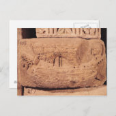 Carte Postale Pierre tombale représentant un bateau de pêche (Devant / Derrière)