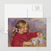 Carte Postale Pierre un Renoir | Claude Renoir au jeu (Devant / Derrière)