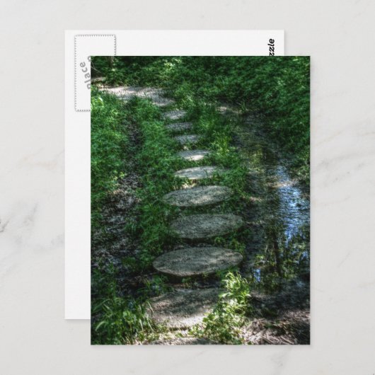 Carte postale Pierres à pas (Devant / Derrière)