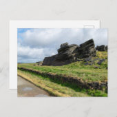 Carte Postale Pierres de pluie, Bordure de pierre noire (Devant / Derrière)