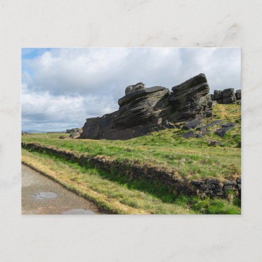 Carte Postale Pierres de pluie, Bordure de pierre noire (Devant)
