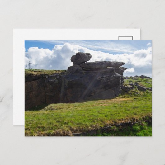 Carte Postale Pierres de pluie, Bordure de pierre noire (Devant / Derrière)
