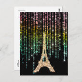 Carte Postale Pierres en or Tour Eiffel (Devant / Derrière)
