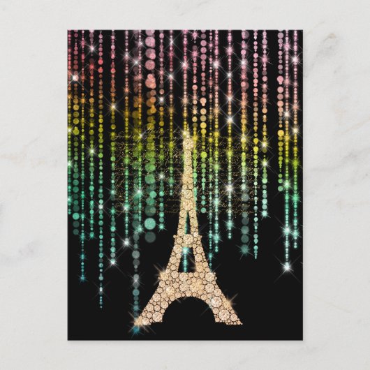 Carte Postale Pierres en or Tour Eiffel (Devant)