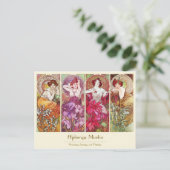 Carte Postale Pierres et fleurs précieuses, Alphonse Mucha (Debout devant)