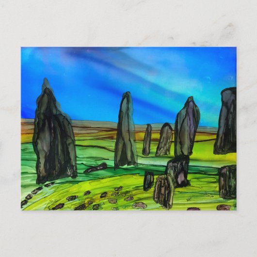 Carte Postale Pierres fixes de Callanish (Devant)