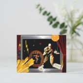 Carte Postale pierrot à vélo (Debout devant)