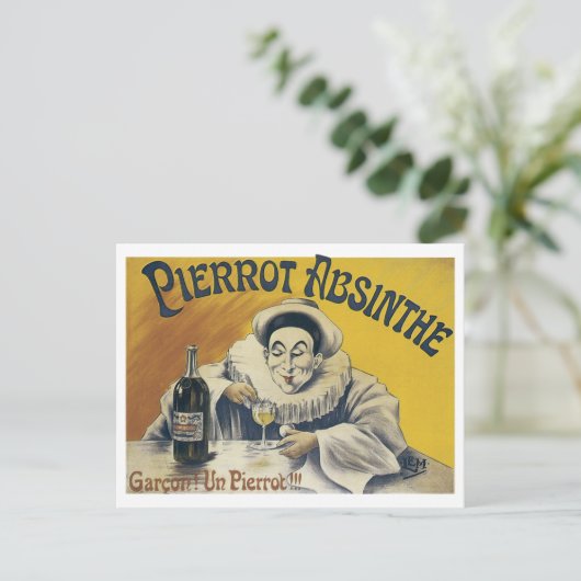 Carte Postale Pierrot Absinthe (Debout devant)