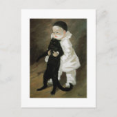 Carte Postale Pierrot avec chat, Alexandre Steinlen (Devant)