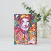 Carte Postale Pierrot avec chat / Mascarade vénitienne (Debout devant)