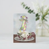 Carte Postale Pierrot Clown Balancing on a Tea Cup (Debout devant)