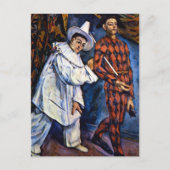Carte Postale Pierrot et Arlequin, Mardi Gras par Paul Cezanne (Devant)