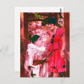 Carte Postale Pierrot et Columbine (Devant / Derrière)