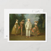 Carte Postale Pierrot et harlequin (Devant / Derrière)