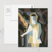 Carte Postale Pierrot par Juan Gris (Devant / Derrière)