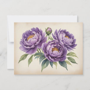 Carte Postale Pies pourpres sur parchemin