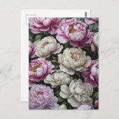 Carte Postale Pies roses (Devant / Derrière)