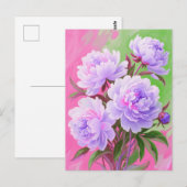 Carte Postale Pies roses (Devant / Derrière)