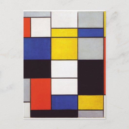 Carte Postale PIET MONDRIAAN Compositon A 1923 (Devant)