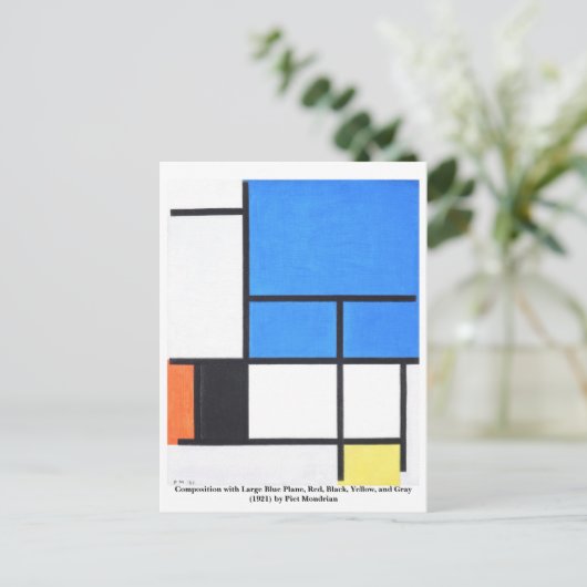 Carte Postale Piet Mondrian (Debout devant)