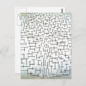 Carte Postale Piet Mondrian Art Moderne (Devant / Derrière)