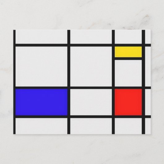 Carte Postale Piet Mondrian Art Moderne (Devant)